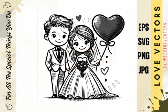 C4199 Wedding Vectors: Love & Elegance