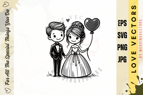 Timeless Romance: Designing with Wedding Couple Vectors