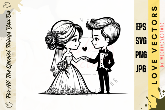Wedding Couple and Love Vectors - C3834: A Designer's Guide