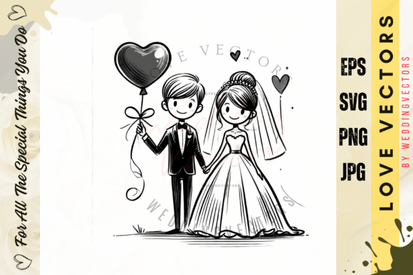 Wedding Couple and Love Vectors - C3860: A Visual Guide