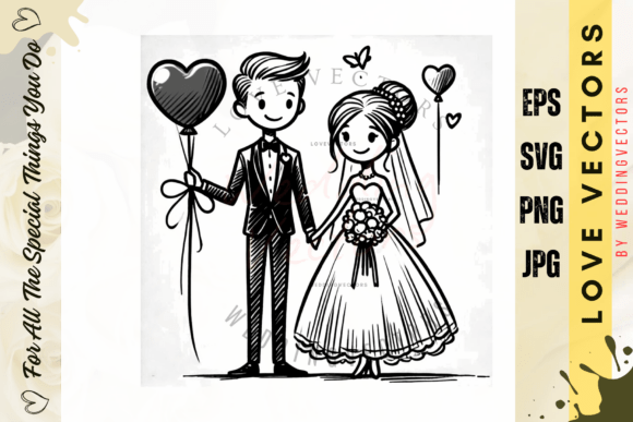Wedding Couple and Love Vectors - C3894: A Designer's Narrative