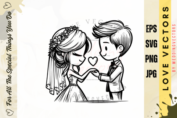 Wedding Couple and Love Vectors - C3949: A Designer's Toolkit for Romance