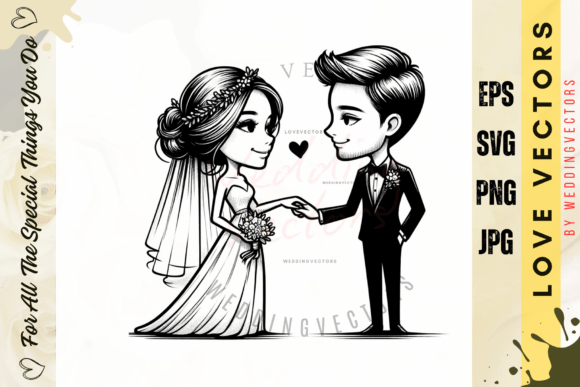 Wedding Couple and Love Vectors - C3969: A Designer's Guide