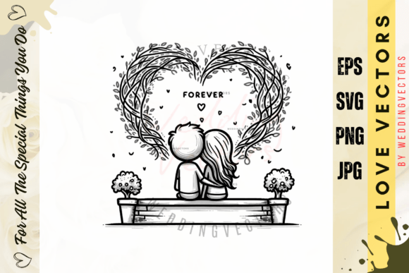 Wedding Couple and Love Vectors - C399: Designing with Heart