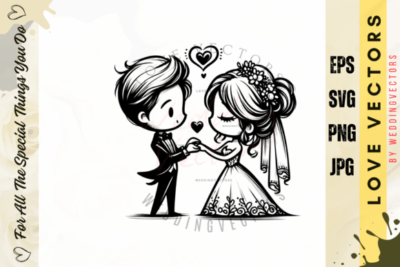 Wedding Couple and Love Vectors - C3991: A Designer's Guide