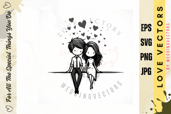 Wedding Couple and Love Vectors - C4009: Crafting Timeless Romance