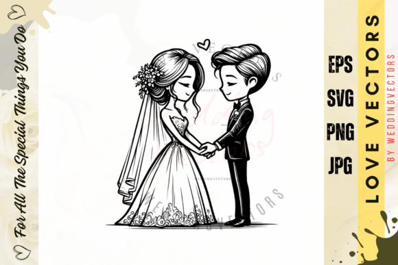 Wedding Couple and Love Vectors - C4023: A Boho Dream