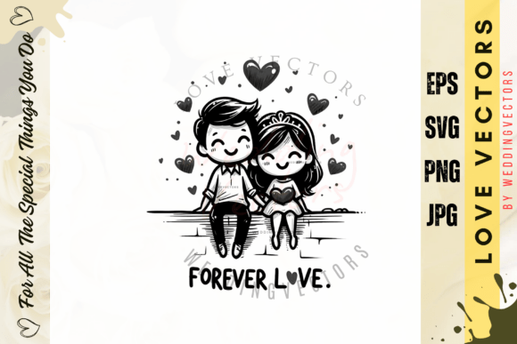 Wedding Couple and Love Vectors - C4031: A Modern Graphic Suite