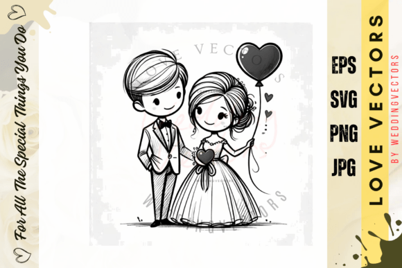 Wedding Couple and Love Vectors - C4050: A Design Guide