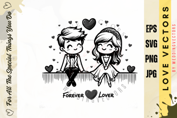 Wedding Couple and Love Vectors - C4166: A Modern Romantic Toolkit