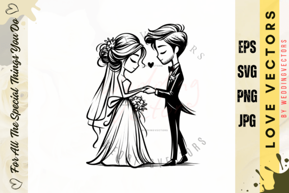 Wedding Couple and Love Vectors - C4172: A Designer's Guide