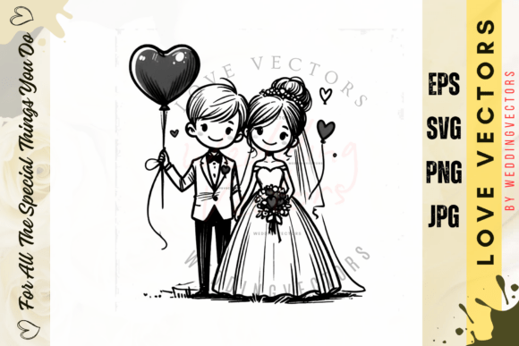 Wedding Couple and Love Vectors - C4191: A Designer's Guide