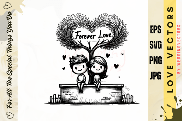 Wedding Couple and Love Vectors - C420: A Visual Ode to Commitment