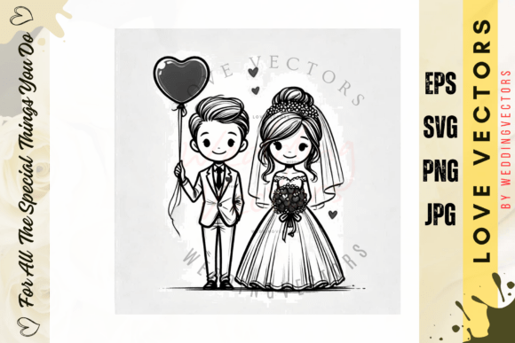 Wedding Couple and Love Vectors - C4223: A Designer's Guide