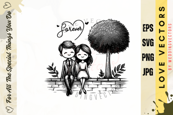 Wedding Couple and Love Vectors - C424: A Masterpiece of Romance
