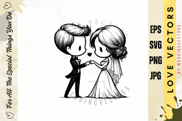 Wedding Couple and Love Vectors: Capturing Matrimonial Bliss