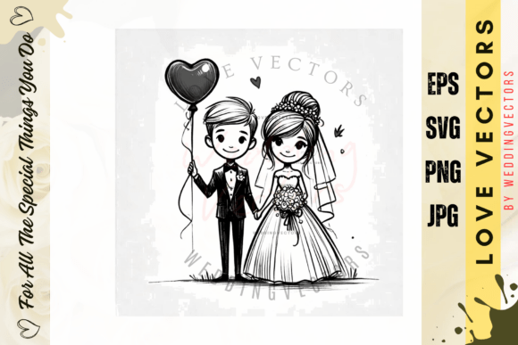 Wedding Couple & Love Vectors: C3817 Collection
